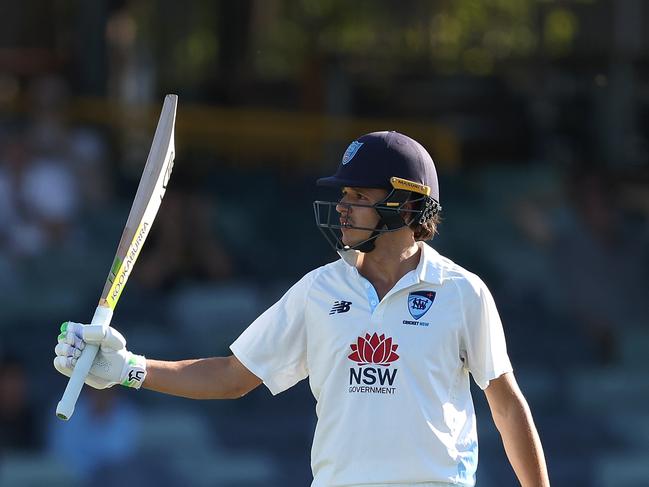 Sam Konstas made two solid half centuries in his final two games of the season for NSW. Picture: Getty Images