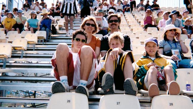 Fitzgibbons and her family at the Sydney Olympics in 2000.