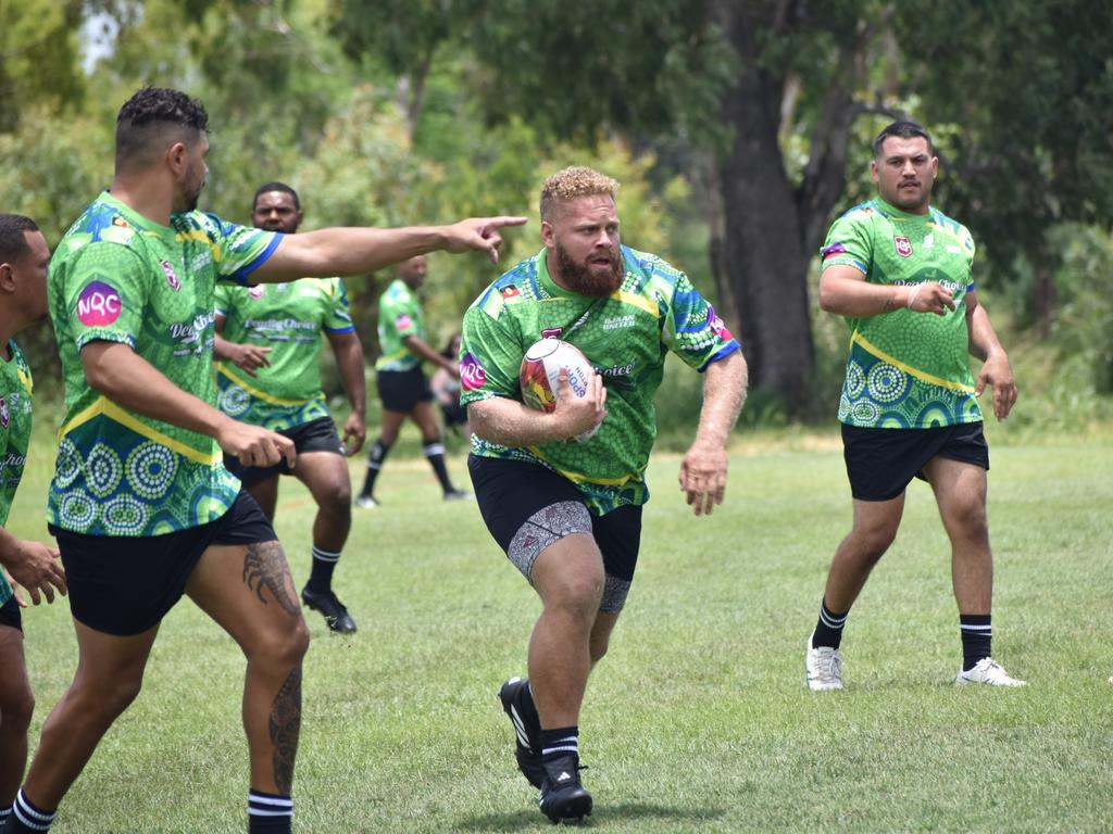 Warba Wangarunya Rugby League Carnival, men’s competition, Gladstone Ringers versus Djaan United, Rugby Park, Rockhampton, January 21, 2023.