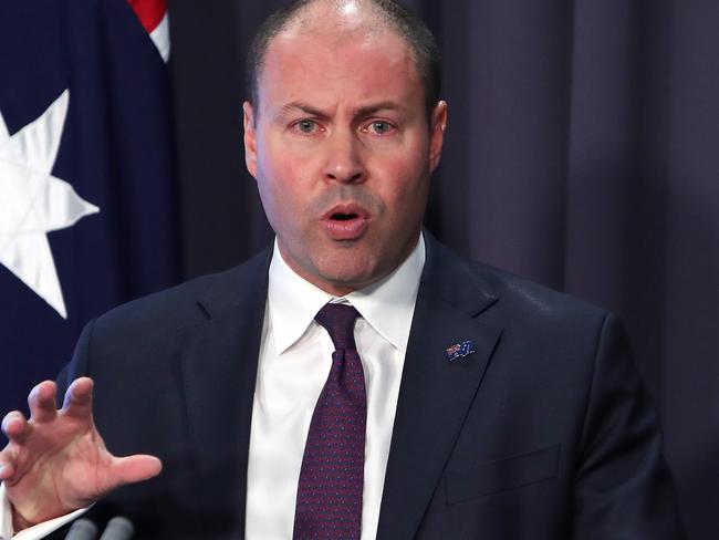 Treasurer Josh Frydenberg has told a London function that raids on the ABC were in accordance with the obligations of law enforcement agencies. Picture: Kym Smith