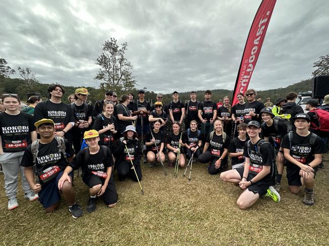 The Coombabah State High School Kokoda group.