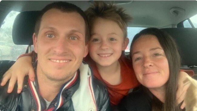 Andrea Tindiani, his son Marley and former partner Emily who has been supportive of his attempt to remain in Australia. Picture: supplied
