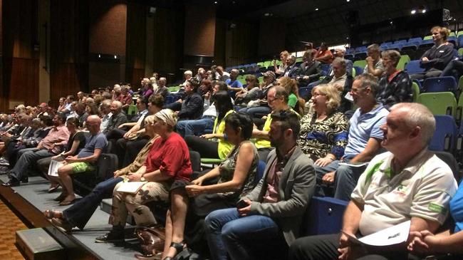 About 150 people attended Thursday night's forum about the flood recovery effort. Picture: Claudia Jambor