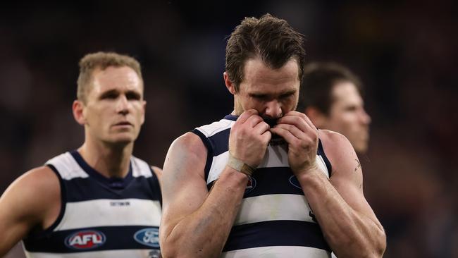 Patrick Dangerfield remains an elite midfield star who can stop Geelong from being forced to bottom out. Picture: Getty