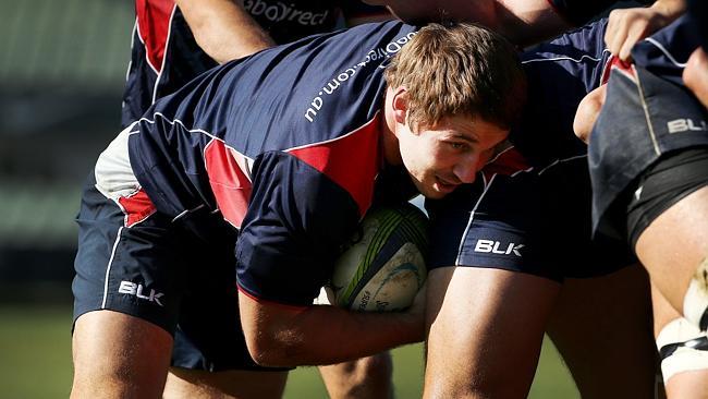 Melbourne Rebels training at Visy Park, Scott Fuglistaller during training . April 30th 2014. Picture : Colleen Petch.