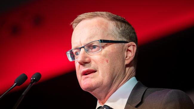 Reserve Bank Governor Philip Lowe speaks during a CEDA event at the Adelaide Convention Centre in Adelaide, Thursday, June 20, 2019. (AAP Image/James Elsby) NO ARCHIVING