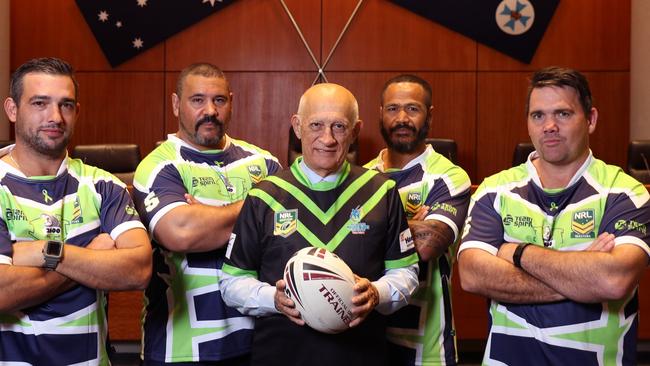 Former mayor Bob Manning, pictured here promoting the the 2019 Masters Games, is a passionate rugby league fan. Picture: Marc McCormack