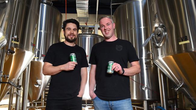 Patrick Alé and David Milstein at Deeds Brewing Co in Glen Iris. Picture: Josie Hayden