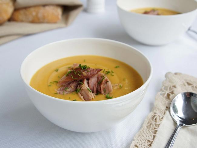 Slow cooker pea and ham soup. Perfect as the weather cools. Picture: Supplied