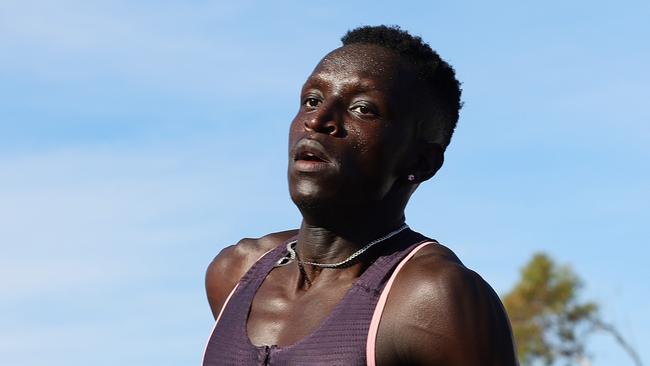 Peter Bol during the 800m final at the Australian Athletics Championships.