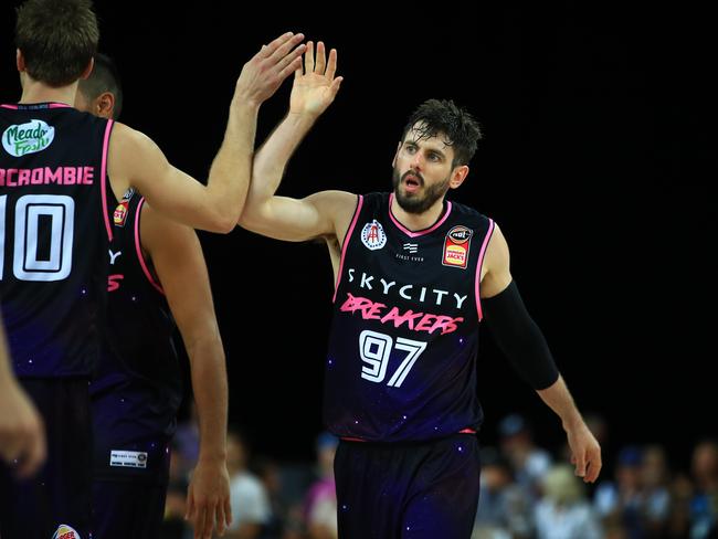 Jarrad Weeks of the New Zealand Breakers was at his lively best with 12 points, six assists and a pair of steals. Picture: PHIL WALTER/GETTY IMAGES