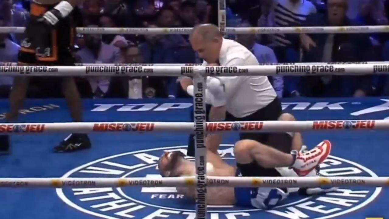 Evgeny Shvedenko left convulsing after being knocked out by Osleys ...