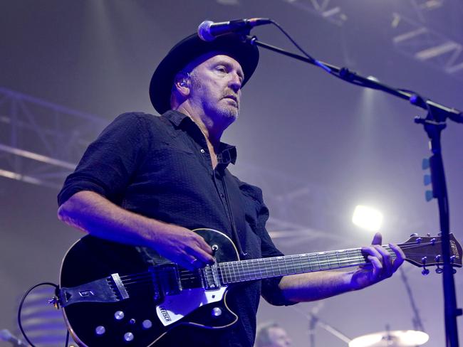 Midnight Oil guitarist Jim Moginie performs in Tasmania earlier this month. Picture: Patrick Gee