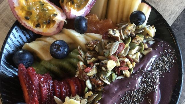 Acai bowl with maple nut crunch from The Fresh Pantry, Oxenford.