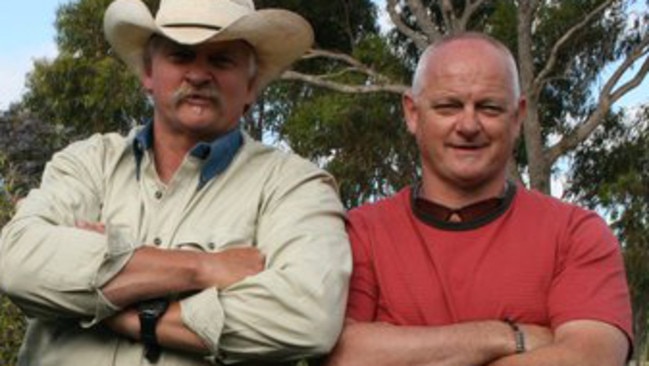 Peter Prideaux (left) with his missing brother, Barwon Prison boss David Prideaux.