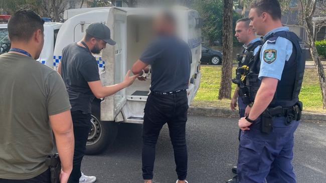 Criminal Groups Squad detectives attached to Strike Force Terrol have charged two men over their alleged role in a public place shooting in Greenacre on December 28 2022. Picture: NSW Police