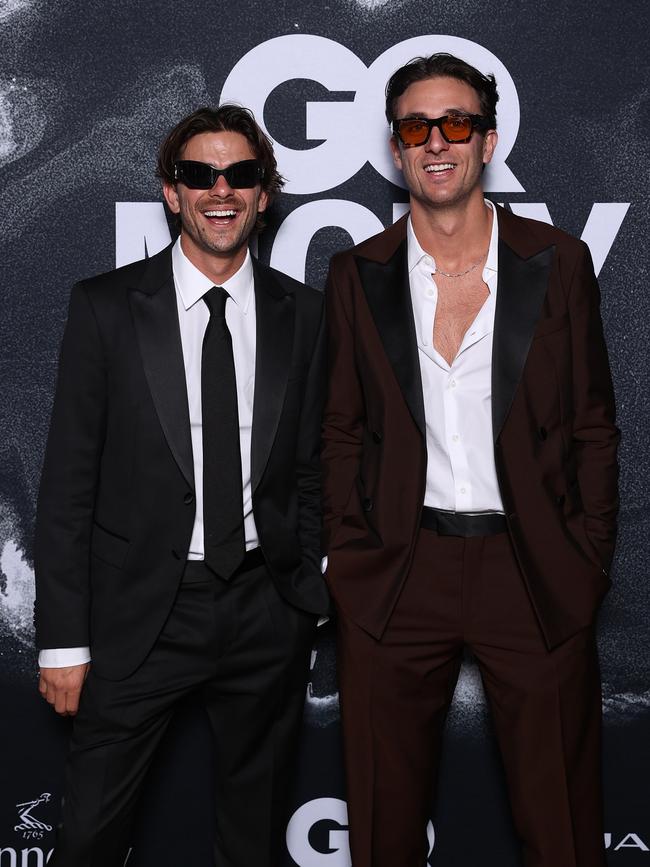 Matt Ford and Jack Steele of The Inspired Unemployed attend the GQ Australia Men Of The Year Photo: Getty Images.