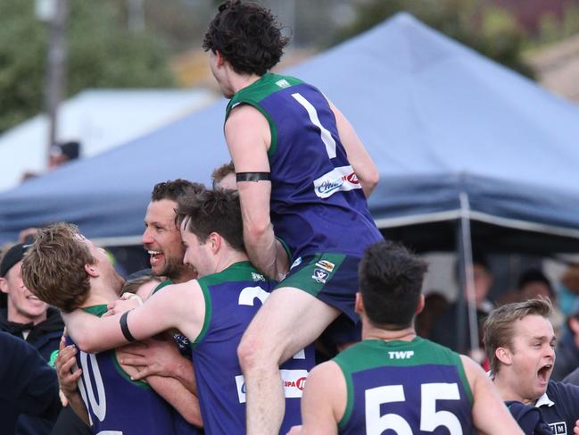 St Mary’s secured its second premiership in the last five grand final appearances with a commanding 45-point victory. Picture: Mark Wilson