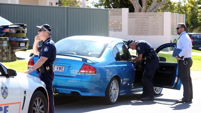 Police near the scene of the home invasion in 2015. Pic by Richard Gosling