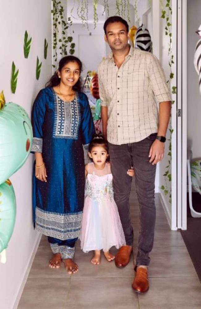 Dr Koda with his wife Harini and daughter Bhavya.