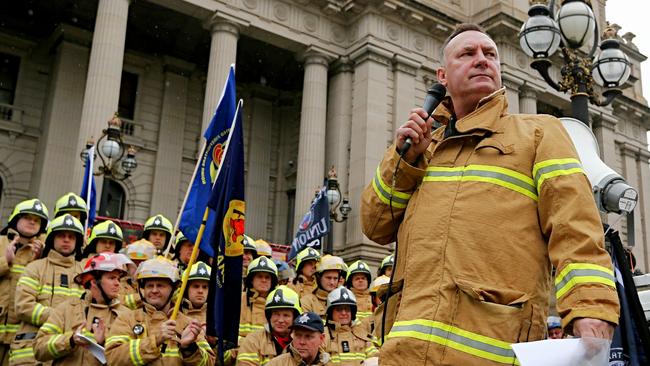 United Firefighters Union secretary Peter Marshall. Picture: Tim Carrafa