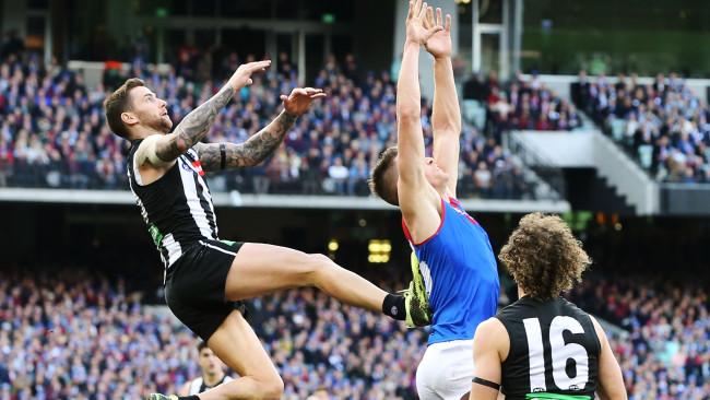 Jeremy Howe's mark over Tom McDonald which was called a freekick.