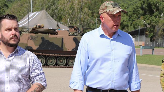 Peter Dutton visits a military barracks in Queensland after being appointed Defence Minister. Picture: Supplied