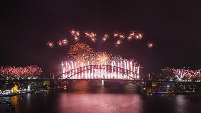 There will be a seven-minute fireworks display, and premium spots are reserved for frontline workers. Picture: AAP Image for City of Sydney/Lukas Coch