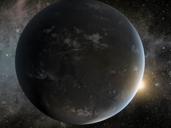 This artist's concept provided by NASA April 18, 2013, depicts NASA's Kepler misssion's smallest habitable zone planet. Seen in the foreground is Kepler-62f, a super-Earth-size planet in the habitable zone of a star smaller and cooler than the sun, located about 1,200 light-years from Earth in the constellation Lyra. Kepler-62f orbits it's host star every 267 days and is roughly 40 percent larger than Earth in size. The size of Kepler-62f is known, but its mass and composition are not. However, based on previous exoplanet discoveries of similar size that are rocky, scientists are able to determine its mass by association. Much like our solar system, Kepler-62 is home to two habitable zone worlds. The small shining object seen to the right of Kepler-62f is Kepler-62e. Orbiting on the inner edge of the habitable zone, Kepler-62e is roughly 60 percent larger than Earth. AFP PHOTO / HANDOUT / NASA Ames / JPL-Caltech / T. Pyle == RESTRICTED TO EDITORIAL USE / MANDATORY CREDIT: "AFP PHOTO / NASA Ames / JPL-Caltech / NO MARKETING / NO ADVERTISING CAMPAIGNS / DISTRIBUTED AS A SERVICE TO CLIENTS == Picture: Afp