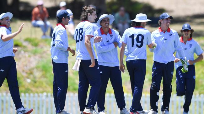 NSW Metro bowler Tom Straker celebrates a wicket during the grand final at Karen Rolton Oval 22 December, 2022, Cricket Australia U19 Male National Championships 2022-23.Picture: Cricket Australia.