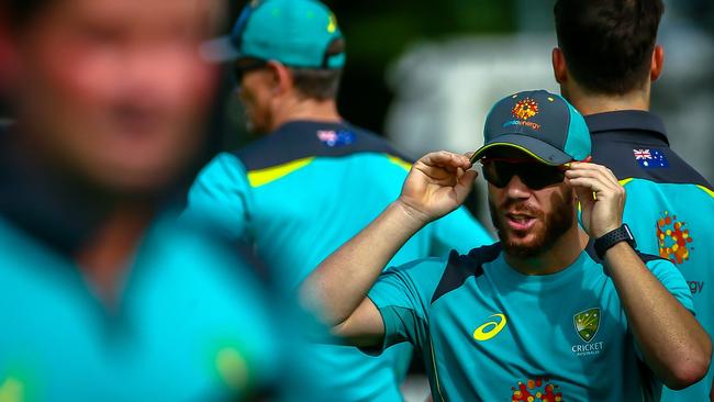 Warner is likely to play only two of the three warm up matches against a depleted New Zealand in Brisbane. Picture: Patrick Hamilton/AFP