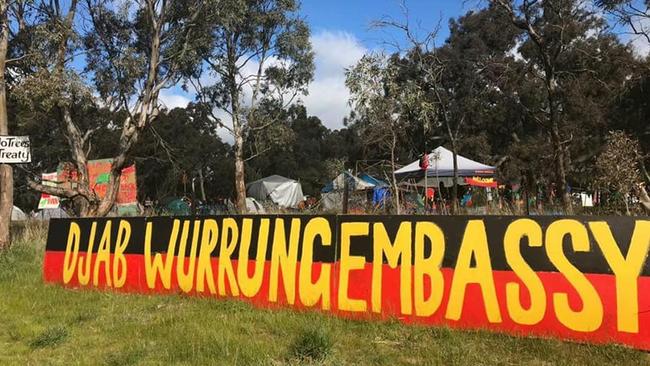Djab Wurrung Embassy was established in 2018 after planned works threatened to cut down sacred trees. Picture: Supplied