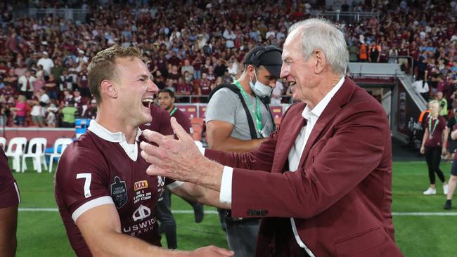 Wayne Bennett (right) says his most enjoyable series was the three-week 2020 campaign.