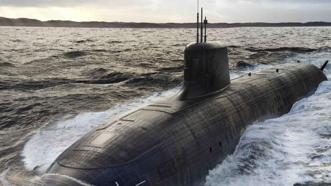 UNDATED ADF IMAGE: Nuclear Powered Submarine - Virginia Class - Digital Mock-up. Picture: Supplied via NCA NewsWire