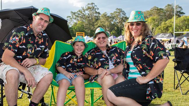 Caboolture Christmas Carols 2018. Scott, Sebestyen, Daphine and Sam McKenzie, of Petrie. Picture: Dominika Lis