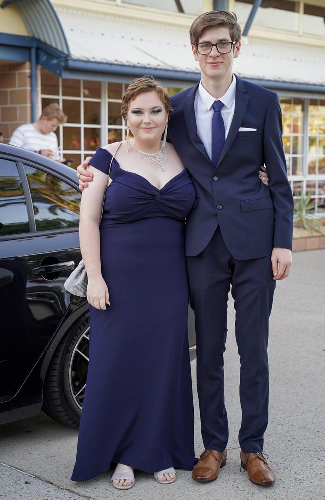 Kaya Maginn and Lachlan Shields at the Mackay North State High School formal at Windmill Function Centre, November 19, 2021. Picture: Heidi Petith