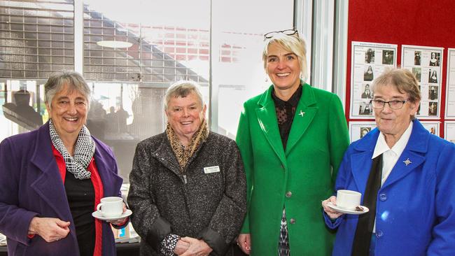 Sr Louise Cleary, Rosemary Copeland, Clonard College Principal, Luci Quinn and Sr Anne Hill at the Clonard College Farewell to the Brigidines Mass and Celebration. Picture: Supplied