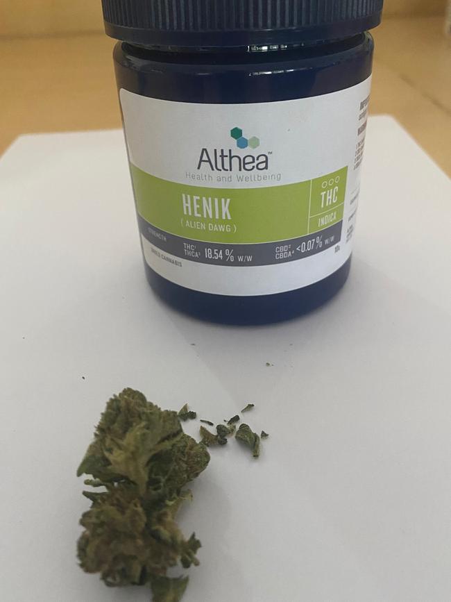 One brand of medicinal cannabis used by an endometriosis sufferer.