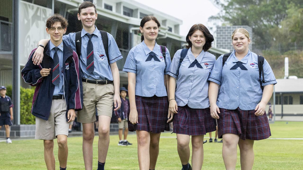 Carmichael College Year 9 students Josh Chong, Max Old, Matilda Sybenga, Poppy Vosper and Ryleigh Barnes. Photo: Richard Walker