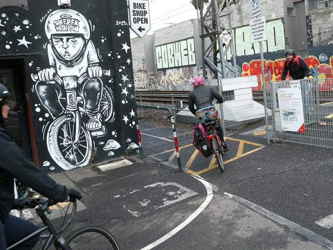 The path is popular during weekday commutes. Picture: Hamish Blair