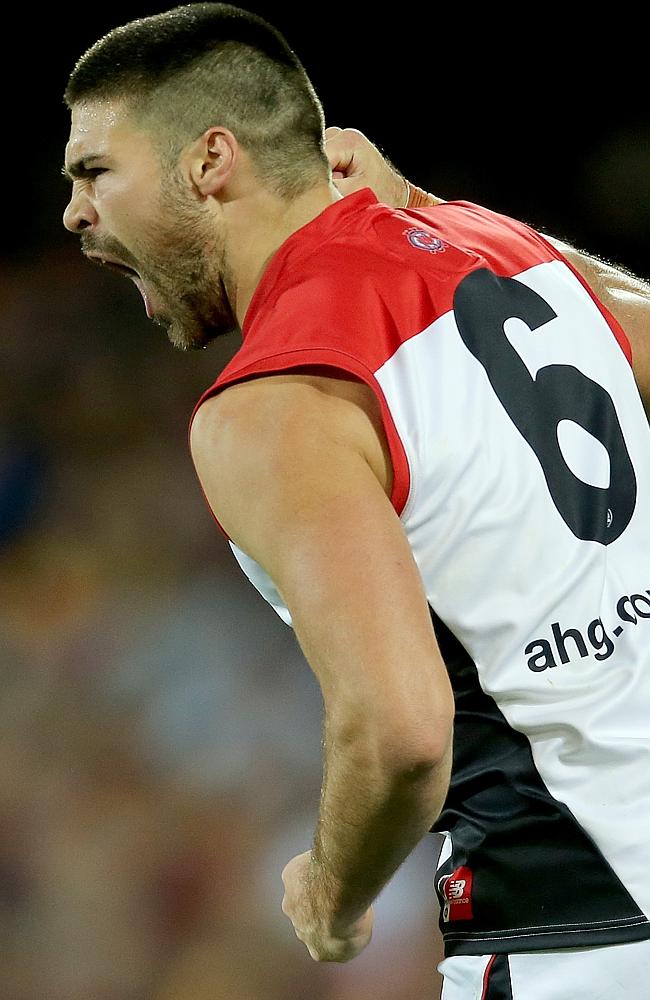 Melbourne forward Chris Dawes starred in the victory. Picture: Simon Cross