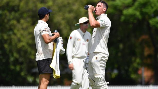 Cricket action between UQ v Redlands Saturday December 17, 2022. Picture: John Gass