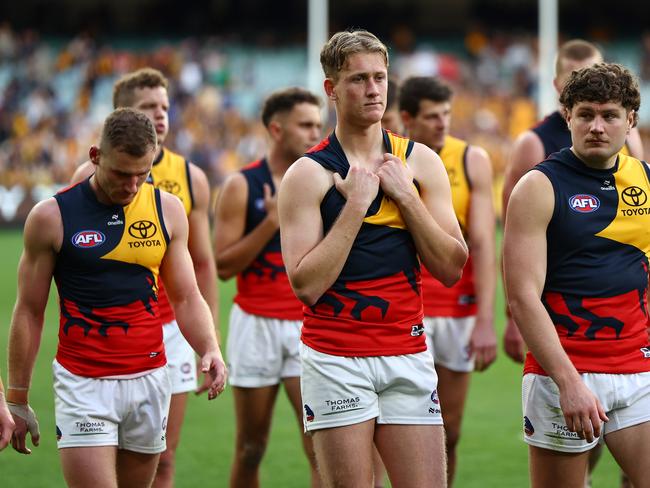 The Crows were tipped to be finals contenders but look a long way off. Picture: Quinn Rooney/Getty Images