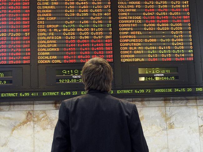 Share market investors at the Australian Stock Exchange. Sharemarket.