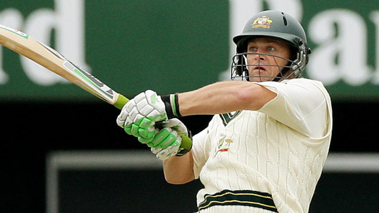 Adam Gilchrist hit his 100th Test six at Bellerive.