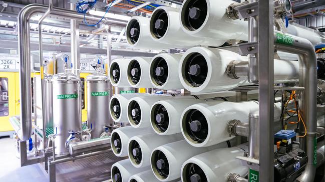 Inside the water recycling plant. Picture: Tooheys