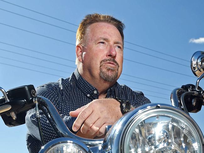 15/11/18 - New Port Pirie Mayor Leon Stephens on his Harley in front of his store Boats 'n' Bikes in Port Pirie.Picture: Tom Huntley