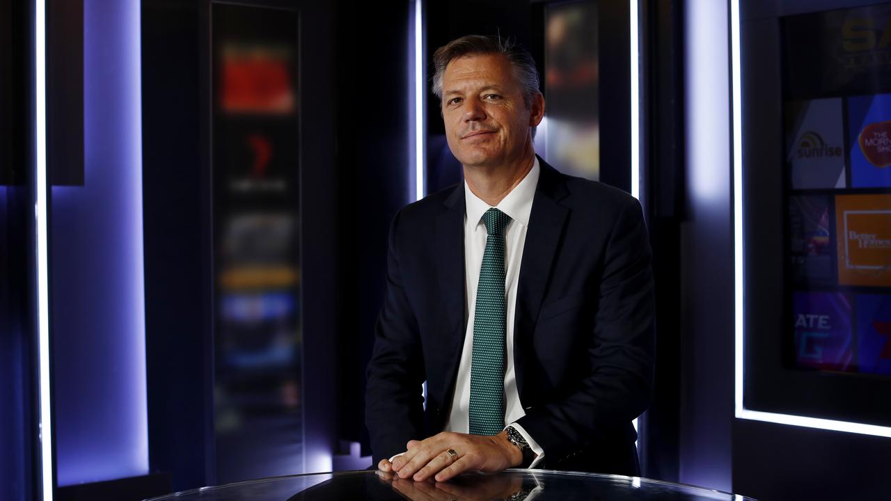 Seven West Media CEO James Warburton in Sydney, Monday, 15 February, 2021. Seven announce their first-half earnings results Picture: Nikki Short