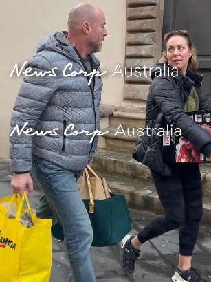 Exclusive: The couple were spotted returning home after shopping for groceries. Picture: Sophie Elsworth