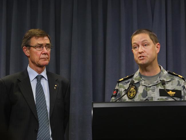 Retired Air Chief Marshall Angus Houston and Commodore Peter Leavy. Picture: News Corp Australia